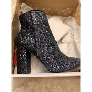 CROSSWALK STARDUST Rainbow glitter glam ankle mid calf boots 8